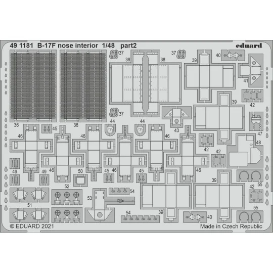 B-17F nose interior 1/48 for HKM, 1/48 - Eduard Accessories 491181