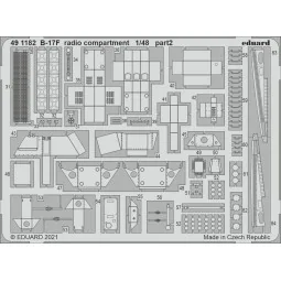 B-17F radio compartment 1/48 for HKM, 1/48 - Eduard Accessories 491182