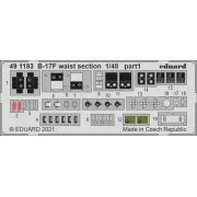 B-17F waist section 1/48 for HKM, 1/48 - Eduard Accessories 491183 B-17F waist section 1/48 for HKM, 1/48 - Eduard Accessories 491183