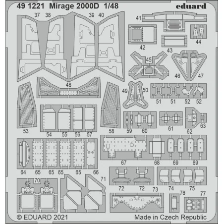 Mirage 2000D for KINETIC, 1/48 - Eduard Accessories 491221