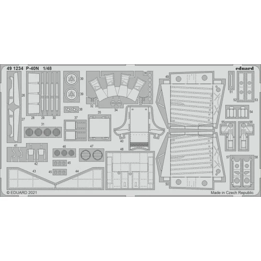 P-40N, for ACADEMY, 1/48 - Eduard Accessories 491234