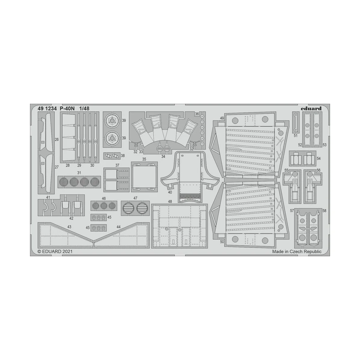 P-40N, for ACADEMY, 1/48 - Eduard Accessories 491234