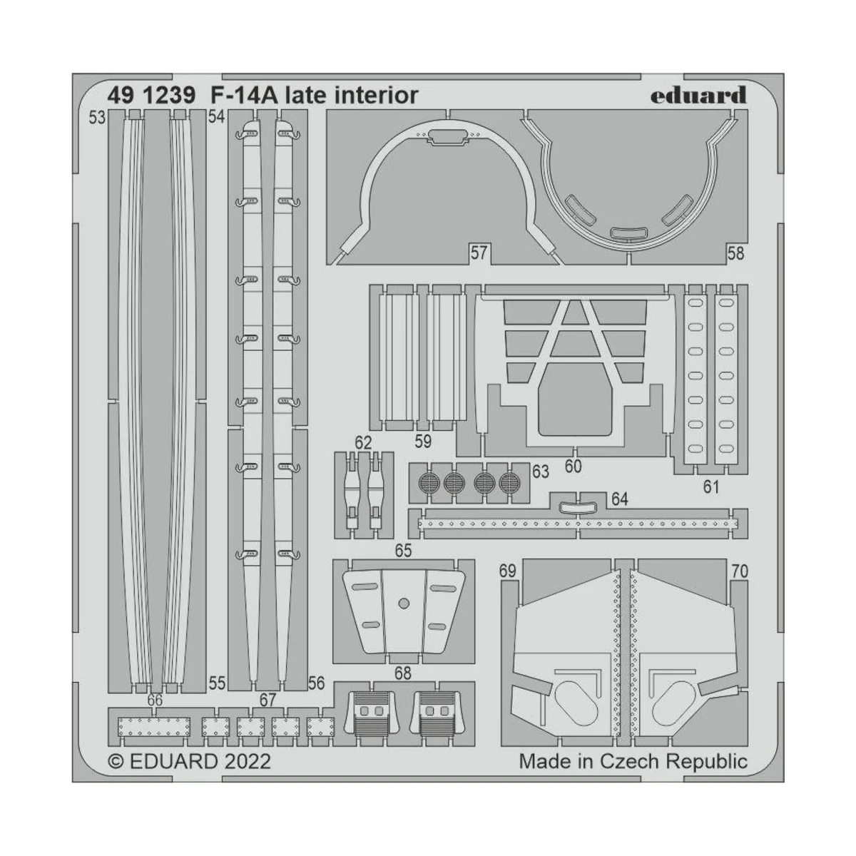 F-14A late interior for TAMIYA, 1/48 - Eduard Accessories 491239 F-14A late interior for TAMIYA, 1/48 - Eduard Accessories 491239