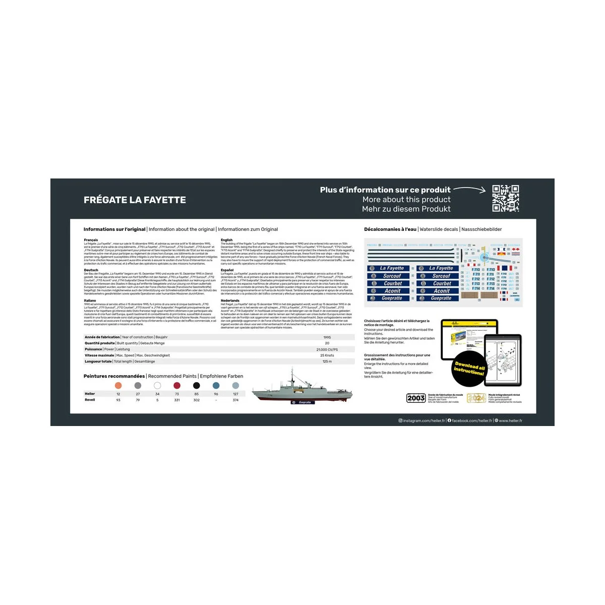 STARTER KIT Frégate La Fayette - Heller 57035