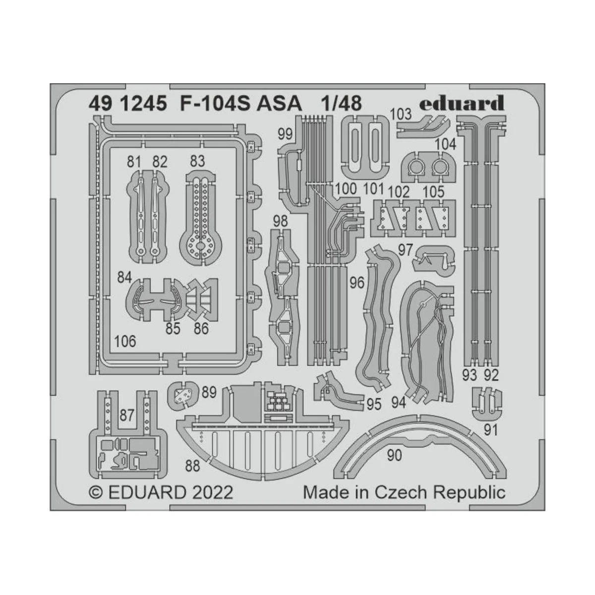 F-104S ASA for KINETIC, 1/48 - Eduard Accessories 491245