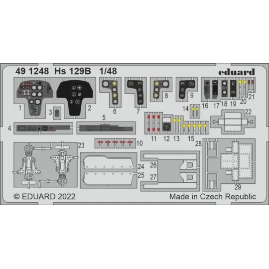 Hs 129B for HOBBY 2000/HASEGAWA - Eduard Accessories 491248