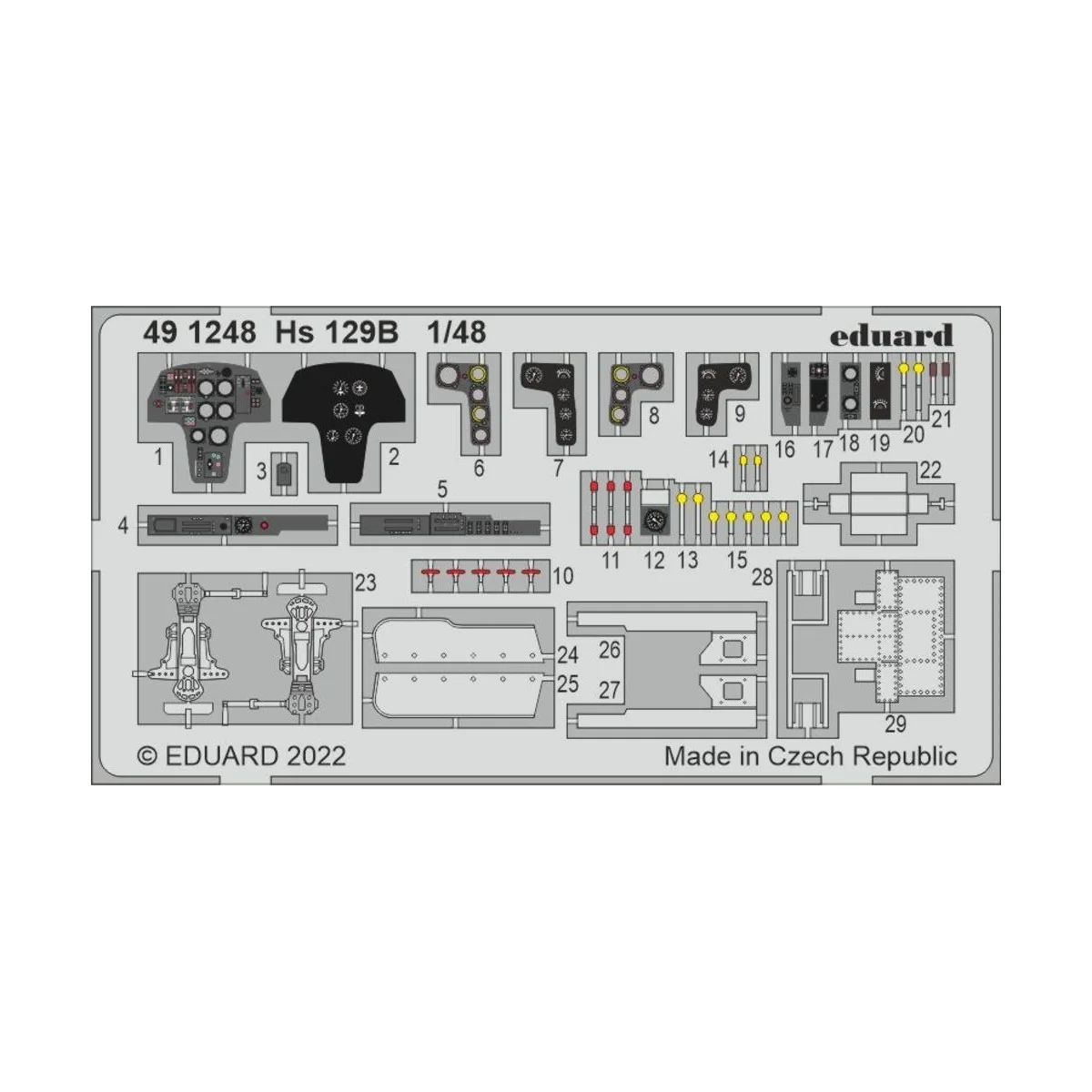 Hs 129B for HOBBY 2000/HASEGAWA - Eduard Accessories 491248