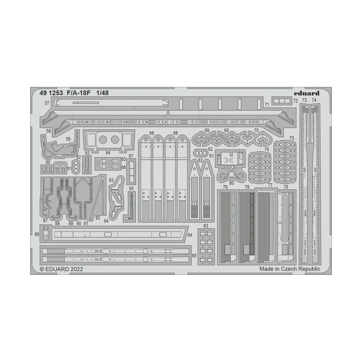 F/A-18F for MENG, 1/48 - Eduard Accessories 491253