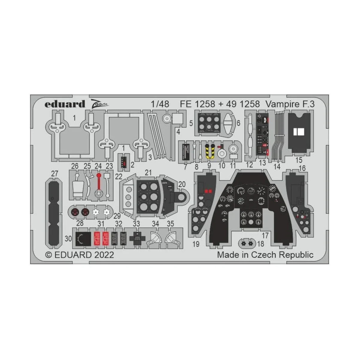 Vampire F.3 for AIRFIX - Eduard Accessories 491258
