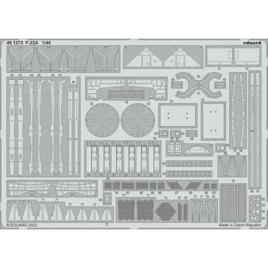 F-22A, 1/48 - Eduard Accessories 491273