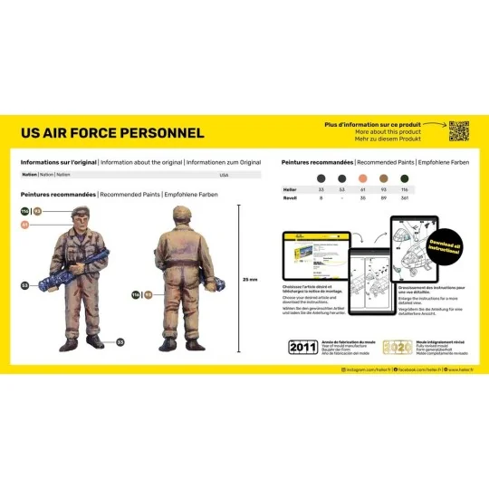 US Air Force Personal, 1/72 - Heller 49648