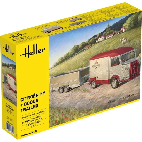 Citroen HY + Goods Trailer, 1/24 - Heller 50331