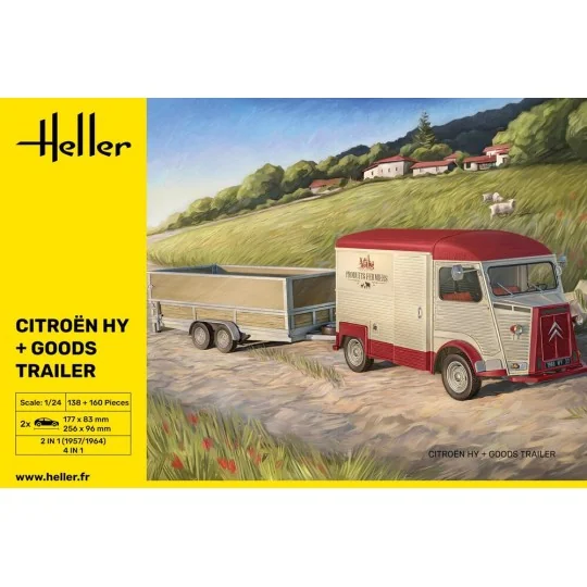 Citroen HY + Goods Trailer, 1/24 - Heller 50331