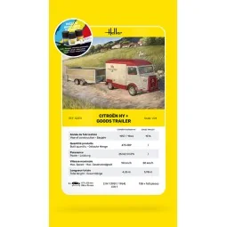 STARTER KIT Citroen HY + Goods Trailer, 1/24 - Heller 52331 2