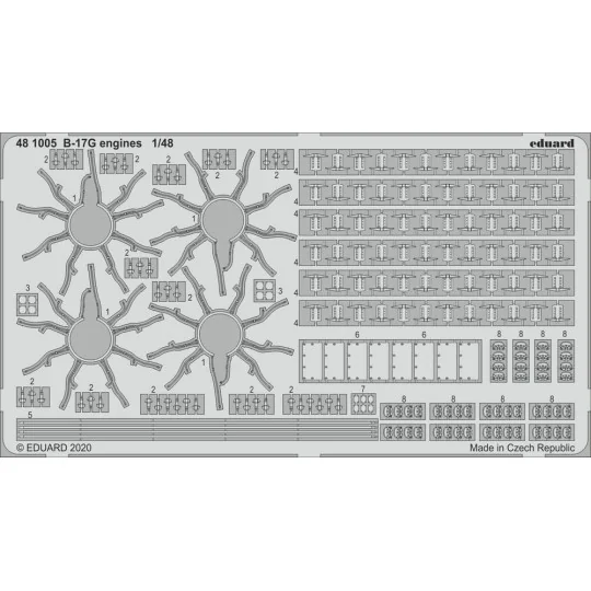 B-17G engines for HKM, 1/48 - Eduard Accessories 481005