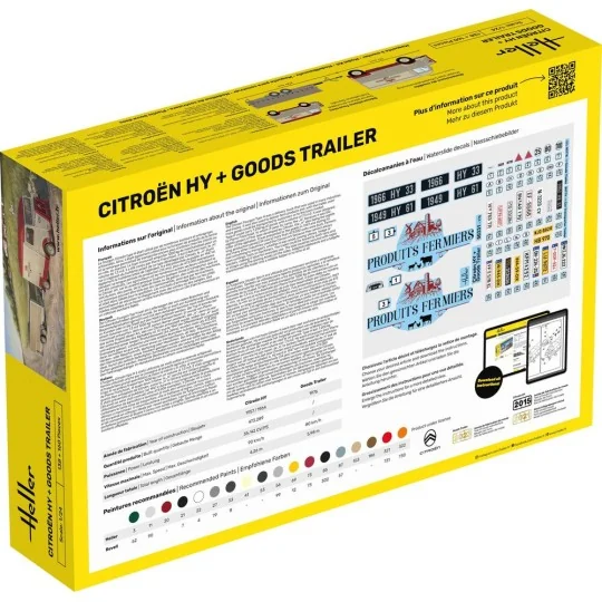 STARTER KIT Citroen HY + Goods Trailer, 1/24 - Heller 52331