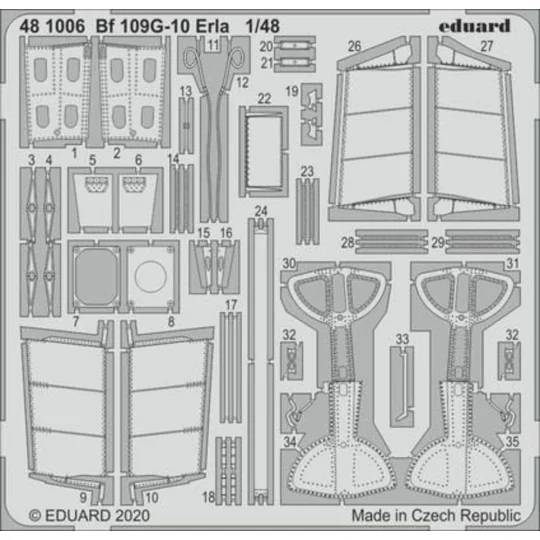 Bf 109G-10 Erla for Eduard - Eduard Accessories 481006