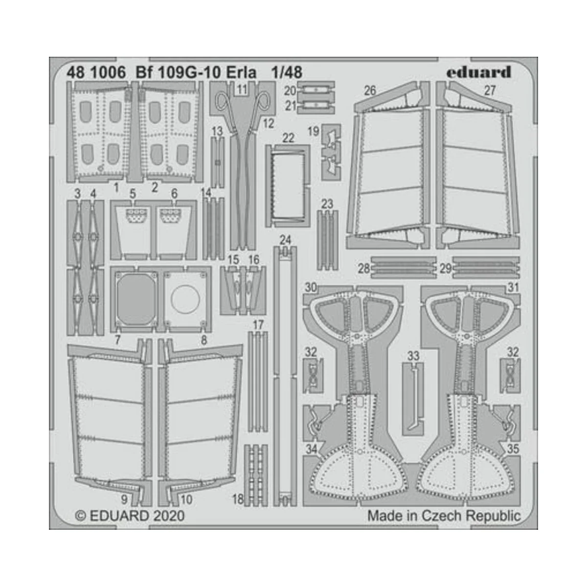 Bf 109G-10 Erla for Eduard - Eduard Accessories 481006