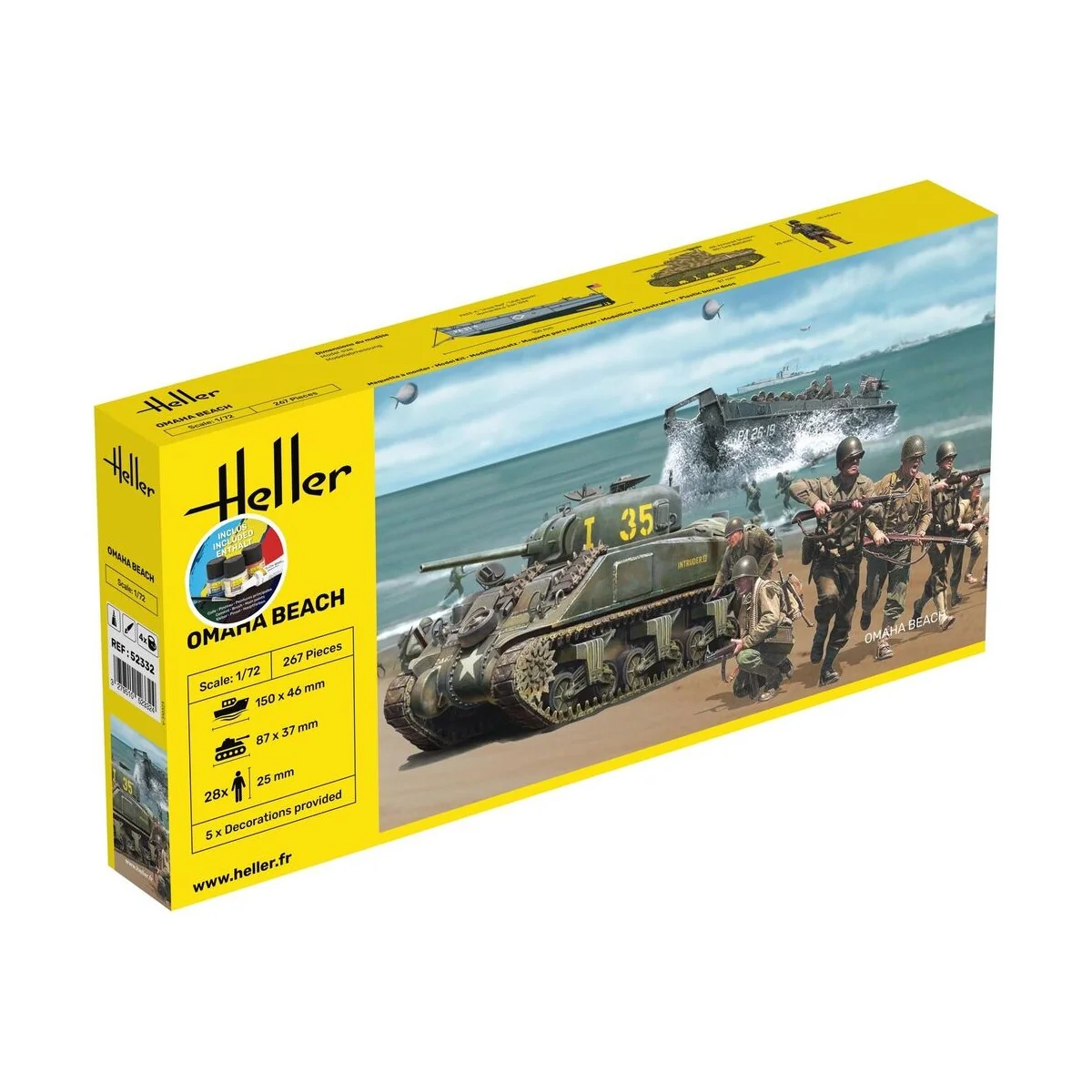 STARTER KIT Omaha Beach, 1/72 - Heller 52332