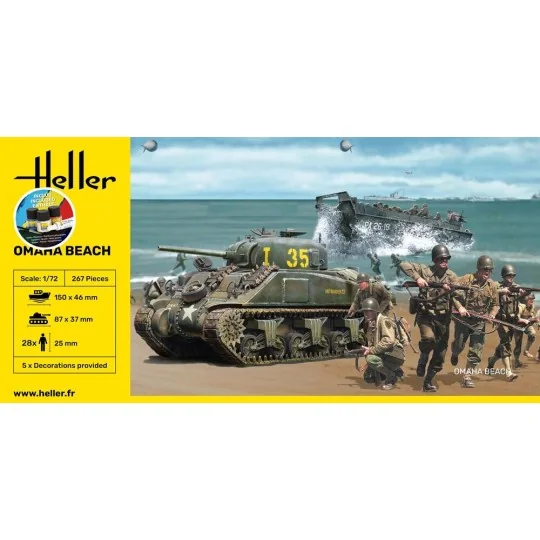 STARTER KIT Omaha Beach, 1/72 - Heller 52332