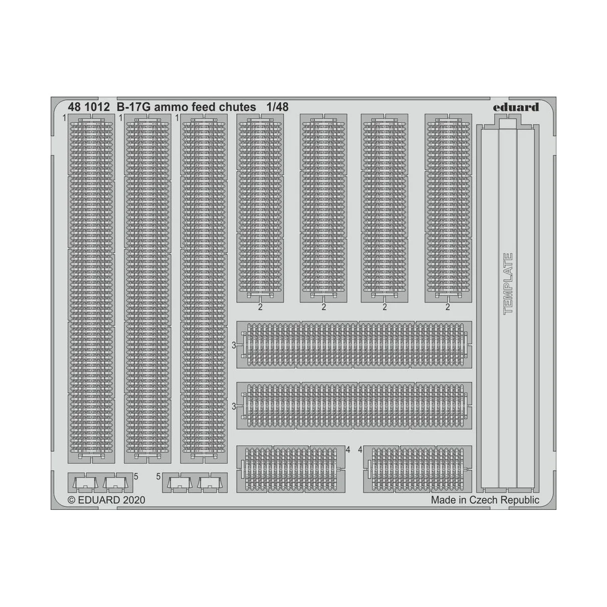B-17G ammo feed chutes for HKM - Eduard Accessories 481012