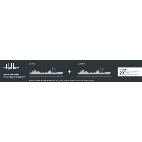 STARTER KIT Twin Set La Seine + La Saone, 1/400 - Heller 55050
