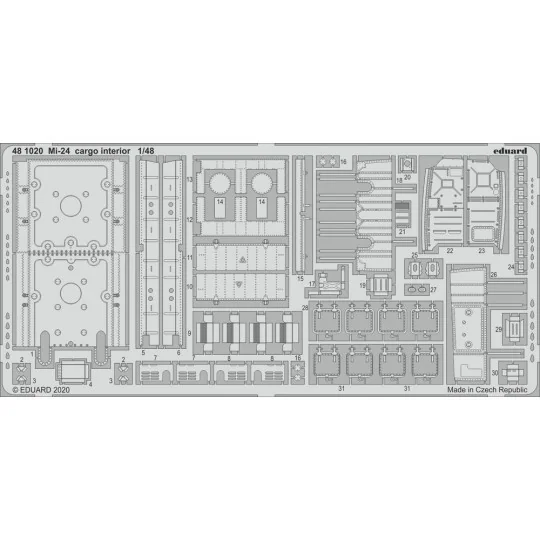 Mi-24 cargo interior for Zvezda, 1/48 - Eduard Accessories 481020