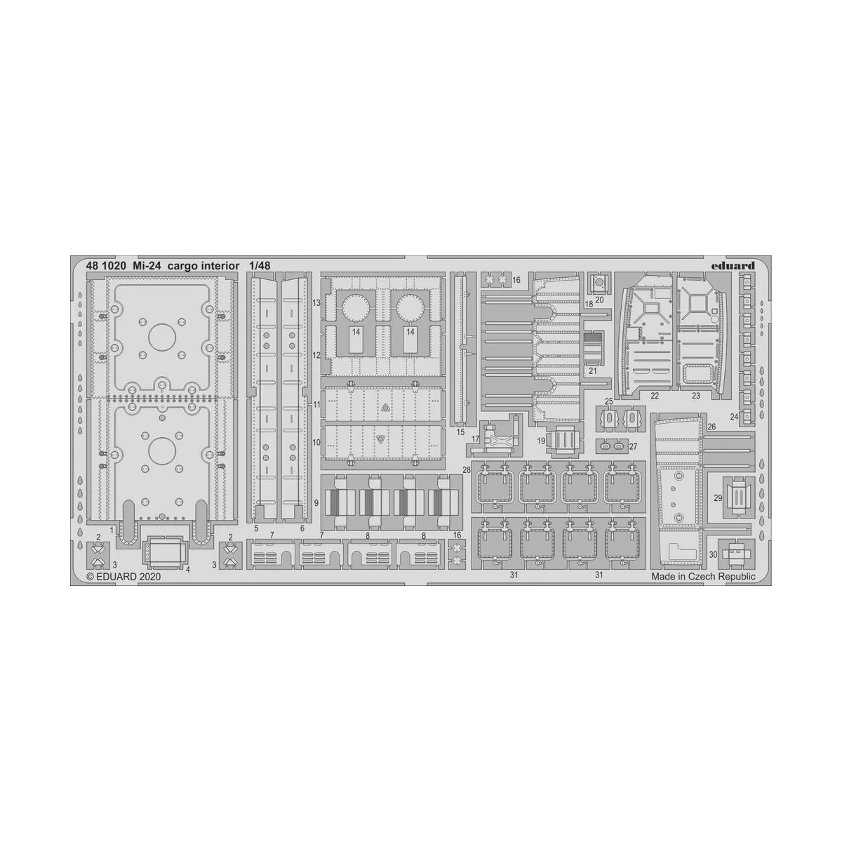 Mi-24 cargo interior for Zvezda, 1/48 - Eduard Accessories 481020