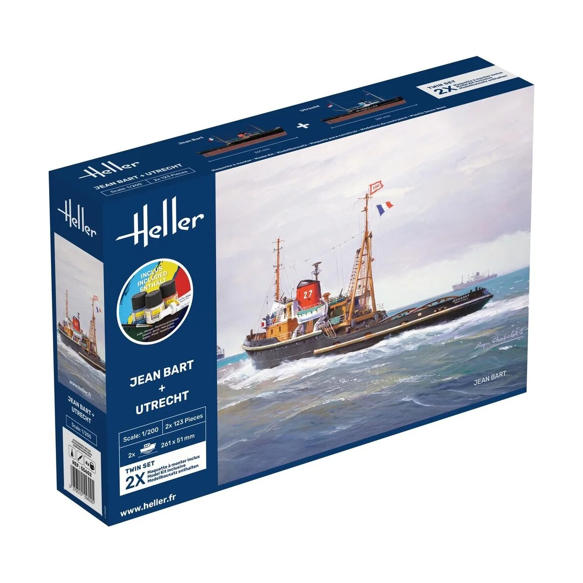 STARTER KIT Twin Set Jean Bart + Utrecht, 1/200 - Heller 55602