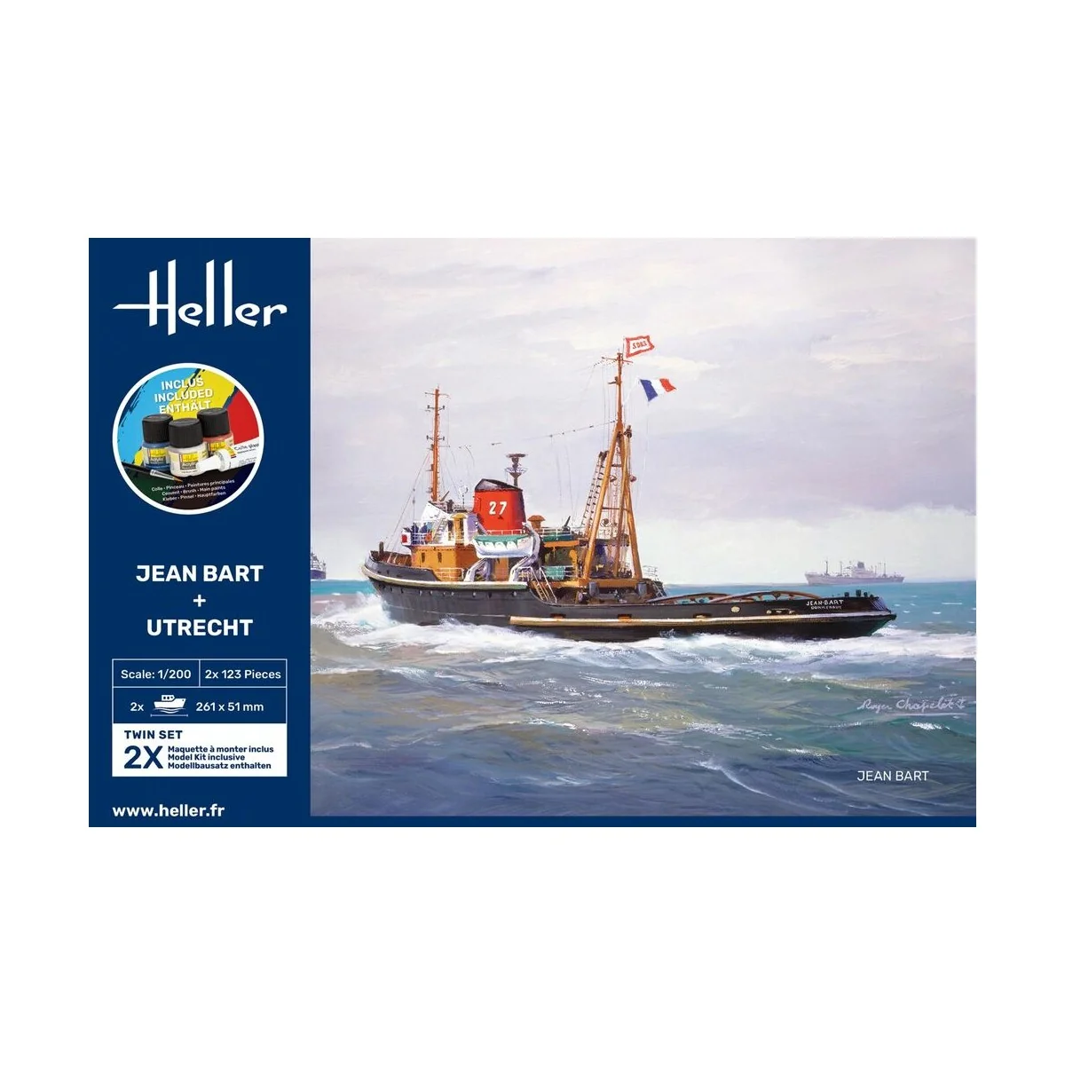 STARTER KIT Twin Set Jean Bart + Utrecht, 1/200 - Heller 55602