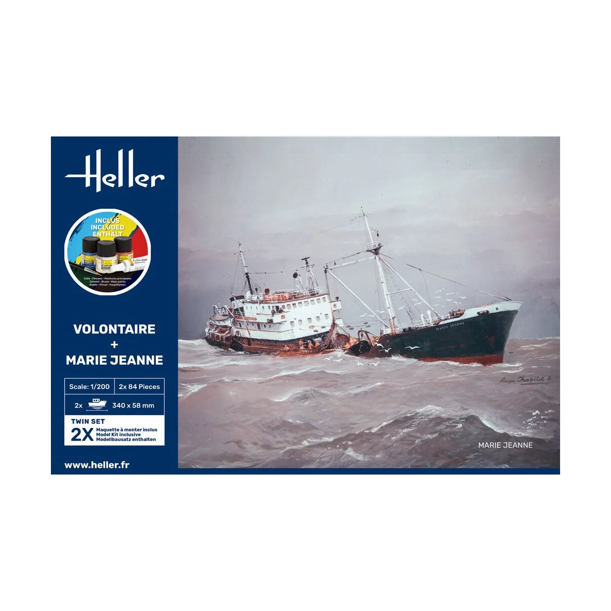 STARTER KIT Twin Set Volontaire + Marie Jeanne, 1/200 - Heller 55604