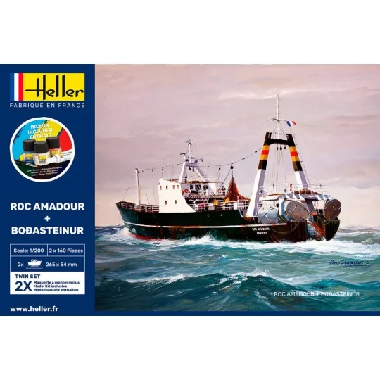 STARTER KIT Twin Set Roc Amadour + Bordasteinur, 1/200 - Heller 55608