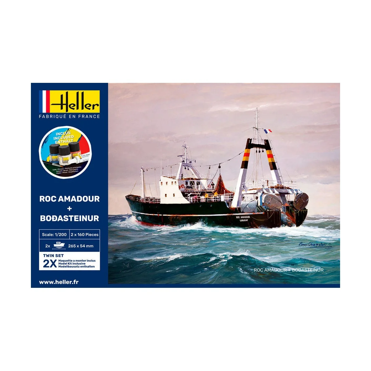 STARTER KIT Twin Set Roc Amadour + Bordasteinur, 1/200 - Heller 55608