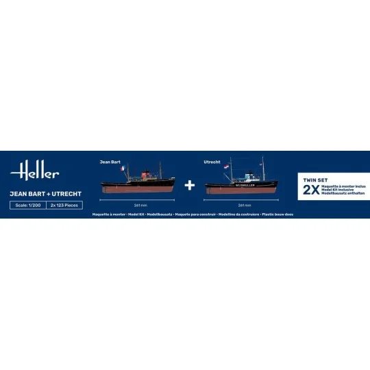 STARTER KIT Twin Set Jean Bart + Utrecht, 1/200 - Heller 55602