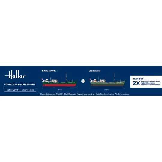 STARTER KIT Twin Set Volontaire + Marie Jeanne, 1/200 - Heller 55604