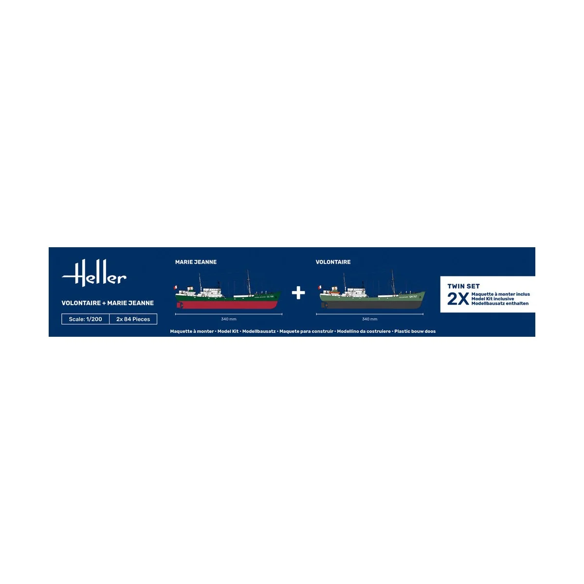 STARTER KIT Twin Set Volontaire + Marie Jeanne, 1/200 - Heller 55604