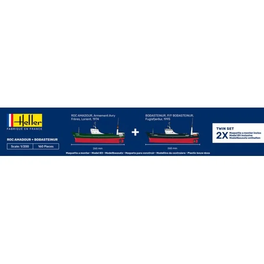 STARTER KIT Twin Set Roc Amadour + Bordasteinur, 1/200 - Heller 55608
