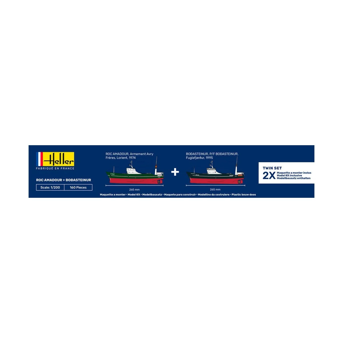 STARTER KIT Twin Set Roc Amadour + Bordasteinur, 1/200 - Heller 55608