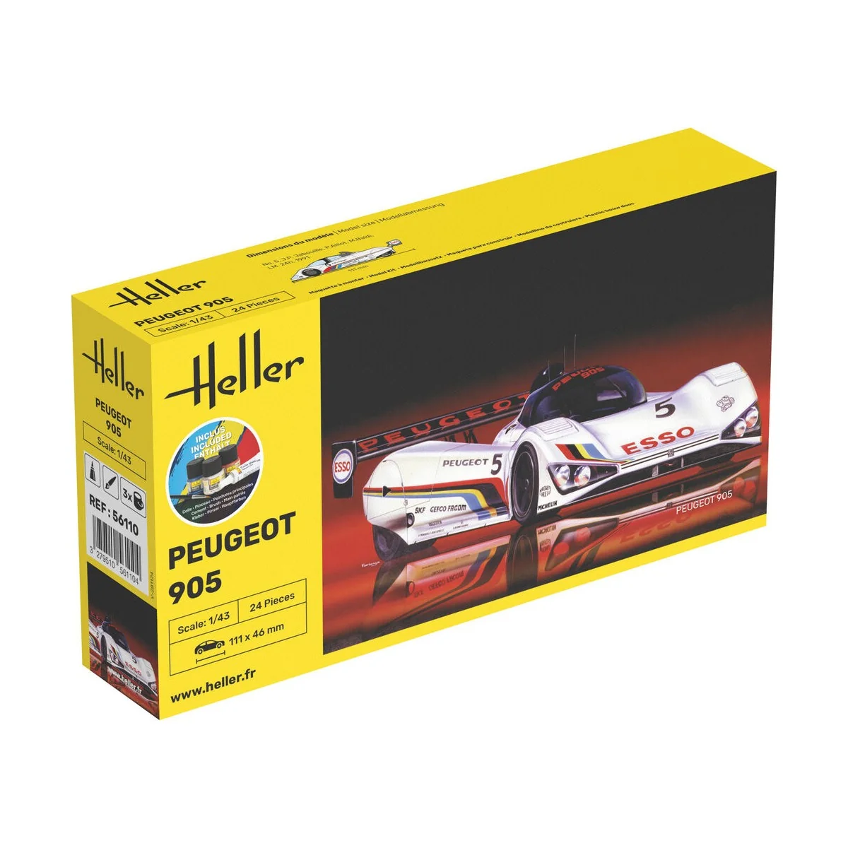 STARTER KIT Peugeot 905, 1/43 - Heller 56110