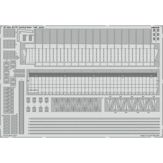B-17F landing flaps 1/48 for HKM - Eduard Accessories 481053
