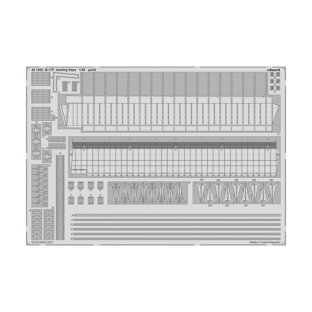B-17F landing flaps 1/48 for HKM, 1/48 - Eduard Accessories 481053