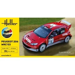 STARTER KIT Peugeot 206 WRC'03, 1/43 - Heller 56113 2