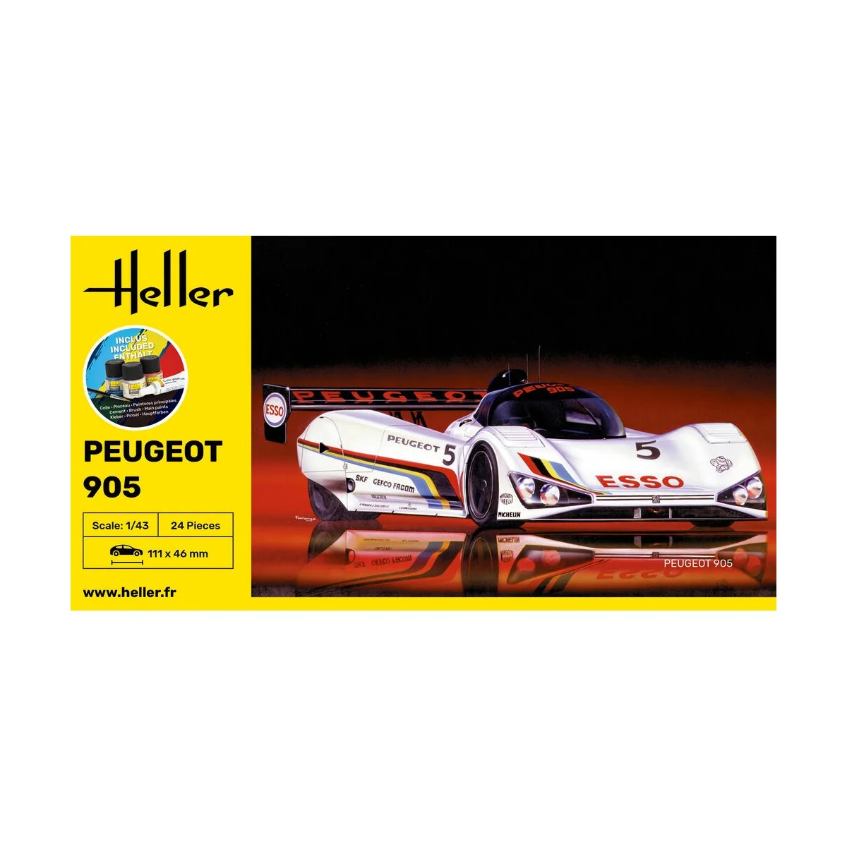 STARTER KIT Peugeot 905, 1/43 - Heller 56110