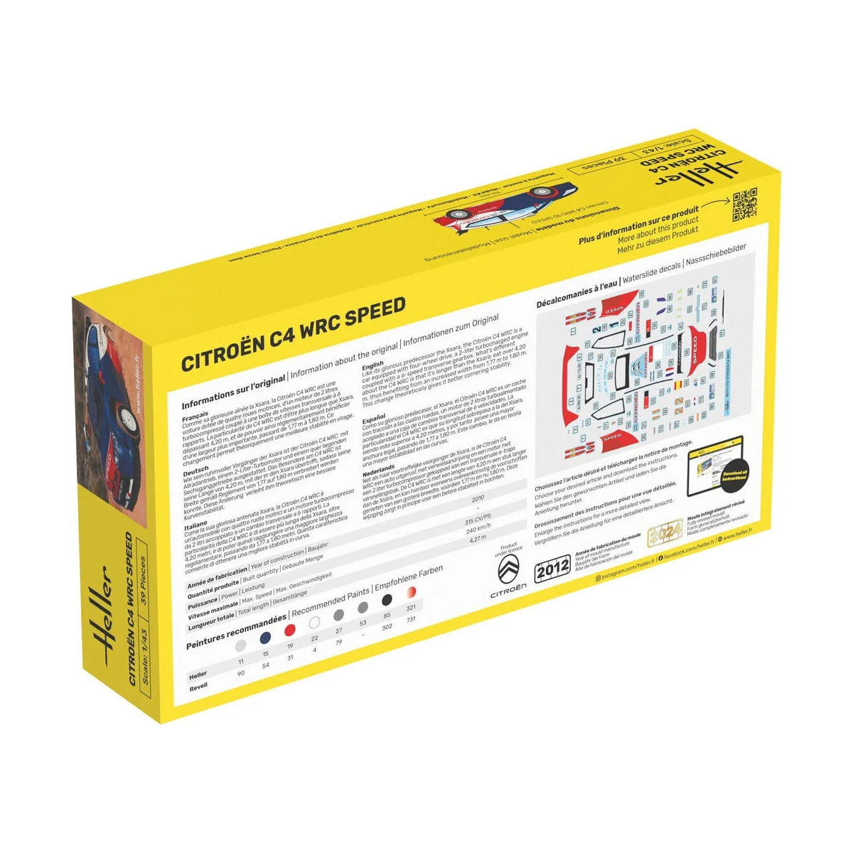 STARTER KIT Citroën C4 WRC Speed, 1/43 - Heller 56117