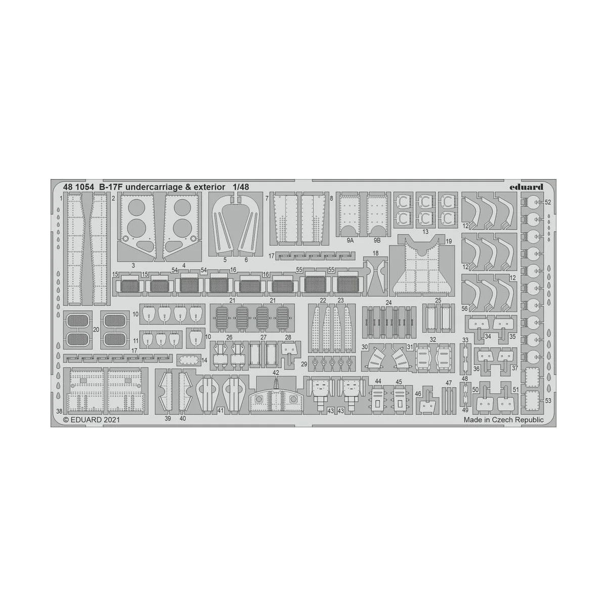 B-17F undercarriage & exterior 1/48 for HKM, 1/48 - Eduard Accessor... B-17F undercarriage & exterior 1/48 for HKM, 1/48 - Eduard Accessor...