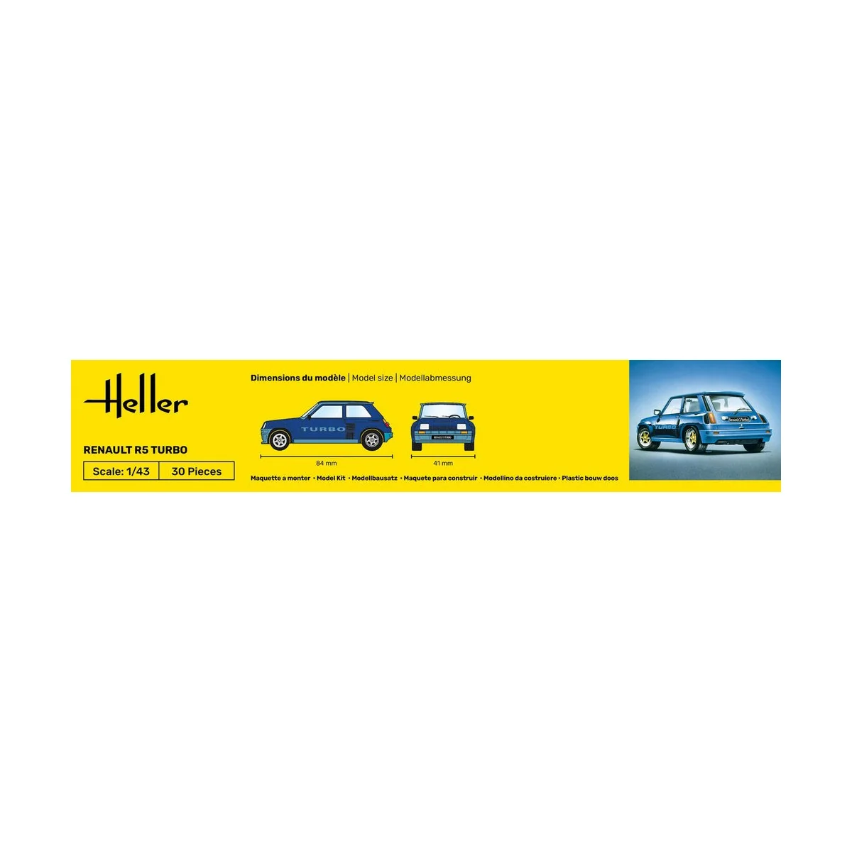 STARTER KIT Renault R5 Turbo, 1/43 - Heller 56150