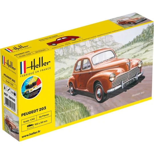 STARTER KIT Peugeot 203, 1/43 - Heller 56160