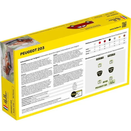STARTER KIT Peugeot 203, 1/43 - Heller 56160