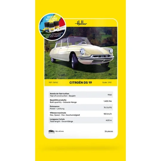 STARTER KIT Citroen DS 19, 1/43 - Heller 56162