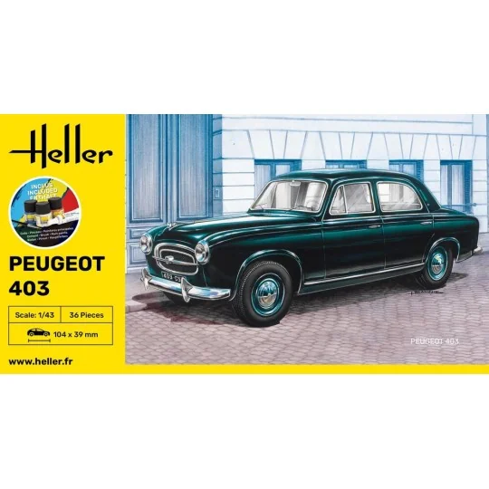STARTER KIT Peugeot 403, 1/43 - Heller 56161
